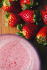 Strawberries and Strawberry Milk Shake