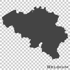 Vector icon map of belgium on transparent background