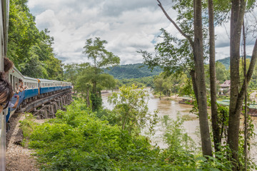 Fototapeta premium Kwai River from Train