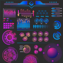 Abstract futuristic infographics elements. Vector science abstract. Vector illustration Futuristic user interface.