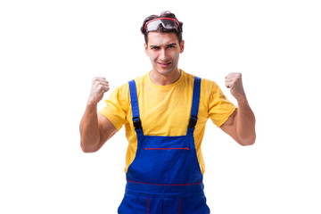 Contractor employee isolated on white background