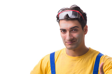Contractor employee isolated on white background