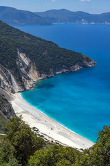 Fototapeta na wymiar Amazing Landscape of Myrtos beach, Kefalonia, Ionian islands, Greece