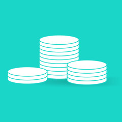 Vector Icon a lot of money. Illustration of a pile of money