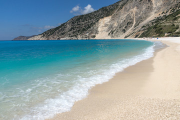 Amazing Landscape of Myrtos beach, Kefalonia, Ionian islands, Greece