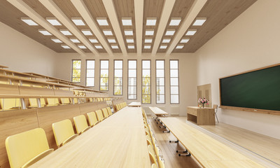 3D Rendering of a College Classroom
