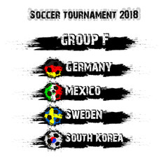Naklejka na ściany i meble Soccer tournament 2018 group F