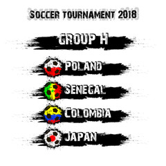 Obraz na płótnie Canvas Soccer tournament 2018 group H