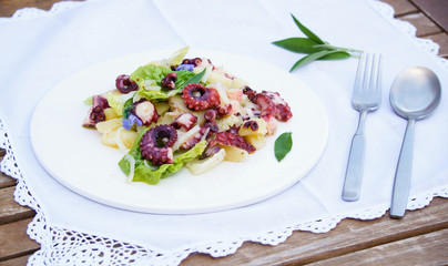 octopus salad with potato