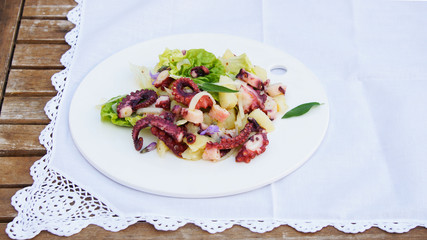 octopus salad with potato