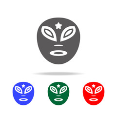 mask the day of the dead icon. Elements of culture of Mexico multi colored icons. Premium quality graphic design icon. Simple icon for websites, web design, mobile app