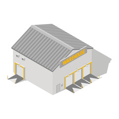 Isometric modern warehouse object