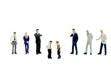 Miniature people : group of businessman team.