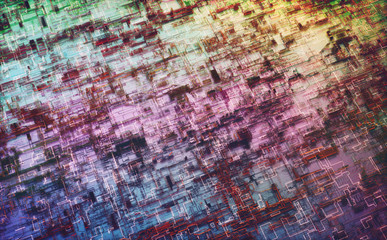 3D illustration. Abstract 3D structure for use as background in technological theme.