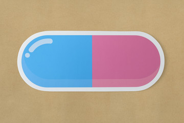 Capsule drug medicine pill icon