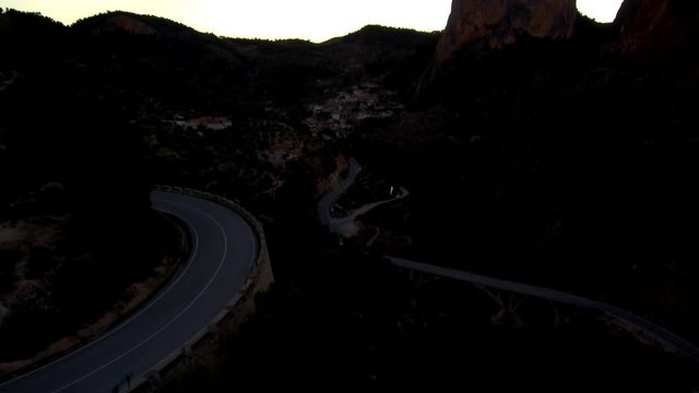 Aerial view by Drone in Ayna, Albacete. Spain 4k Video