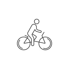 Obraz premium Bicycle ride icon. Simple element illustration. Bicycle ride symbol design template. Can be used for web and mobile