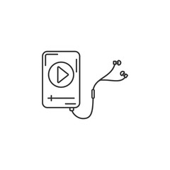 Obraz premium Music Player icon. Simple element illustration. Music Player symbol design template. Can be used for web and mobile