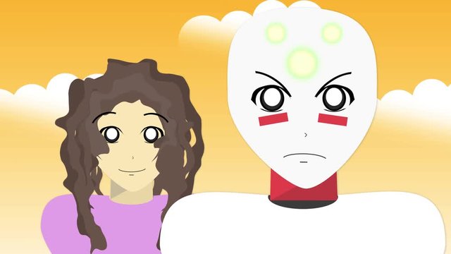 Generic Fake Anime or Manga action show - Two character portraits