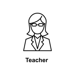 teacher icon. Element of school icon for mobile concept and web apps. Thin line icon for website design and development, app development. Premium icon