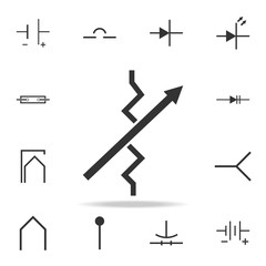 Electronic circuit symbol icon. Detailed set of web icons. Premium quality graphic design. One of the collection icons for websites, web design, mobile app