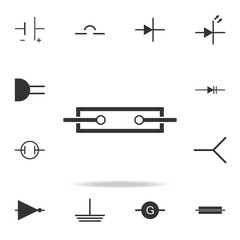 Electronic circuit symbol icon. Detailed set of web icons. Premium quality graphic design. One of the collection icons for websites, web design, mobile app