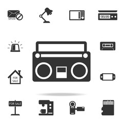 Retro tape recorder icon. Detailed set of web icons. Premium quality graphic design. One of the collection icons for websites, web design, mobile app