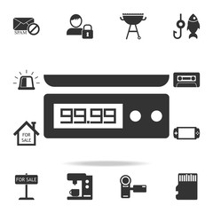 Electronic scales for products icon. Detailed set of web icons. Premium quality graphic design. One of the collection icons for websites, web design, mobile app