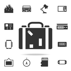 The suitcase icon. Luggage symbol. Detailed set of web icons. Premium quality graphic design. One of the collection icons for websites, web design, mobile app