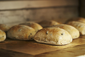 Bread in oven 
