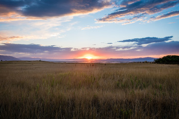 Sunset of Salt Lake Field
