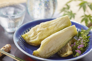 水ナスのぬか漬け (pickled water eggplant)