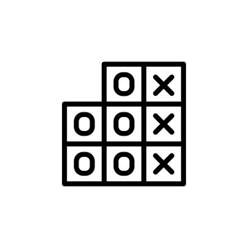 recommend clip art: tic-tac-toe game icon. Element of minimalistic icons for mobile concept and web apps. Thin line icon for website design and development, app development