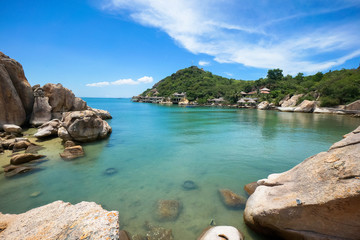 A rock and sea in Vietnam