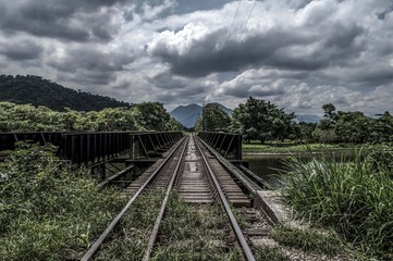 Ponte Linha Férrea, Sítio Capivari, Cubatão, ponte,  bridge