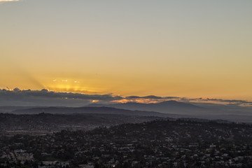 A Yellow Sunrise in Los Angeles