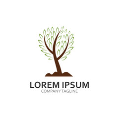 tree ecology logotype modern leaf icon illustration