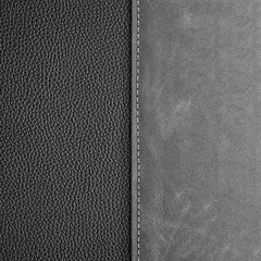 stitched leather background gray and black colors