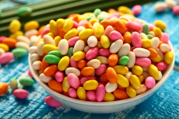 Traditional Indian sugar coated cumin seed sweets.
