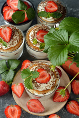 Dessert with strawberries