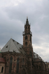 Fototapeta na wymiar Cathedral in Bolzano city in Northern Italy