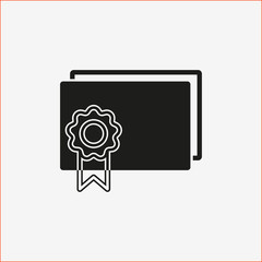 vector certificate icon