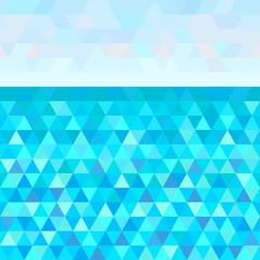Fototapeta premium Seamless triangle pattern. Universal sea landscape. Striped multicolored background. Universal geometric texture. Dinamic colored background. Lineal wallpaper. Decorative style. Line art. Doodle