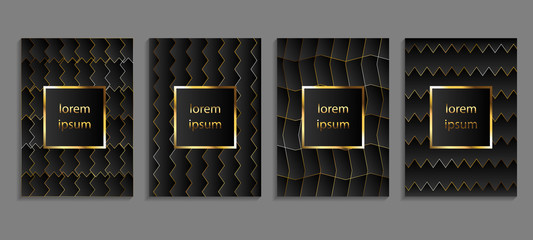 Set of luxury cover templates. Vector cover design for placards, banners, flyers, presentations and cards
