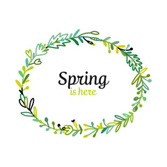 Floral frame, sketch for your design