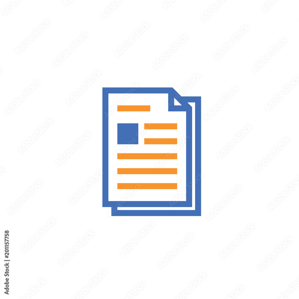 Poster document paper outline icon. isolated note paper icon in thin line style for graphic and web design.