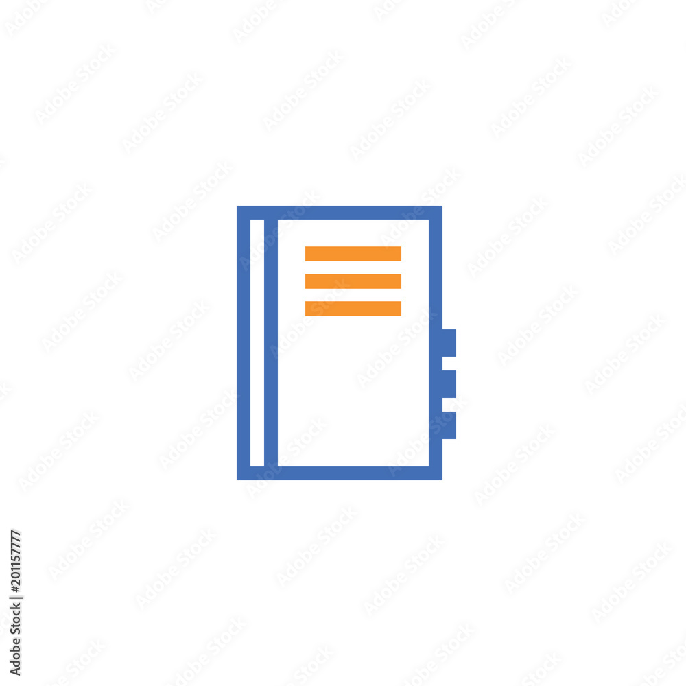 Poster notebook outline icon. isolated document paper note icon in thin line style for graphic and web desi