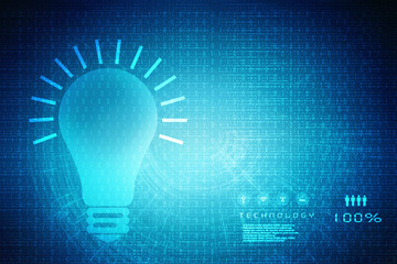 

bulb future technology, innovation background, creative idea concept 