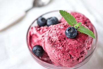 Blueberry ice cream