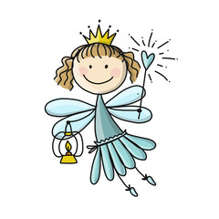 Cute little fairy, sketch for your design